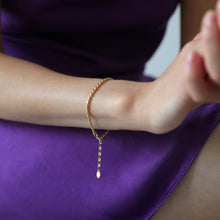 Laden Sie das Bild in den Galerie-Viewer, Armband - KORDEL, Kordelkette, 925 Silber/ vergoldet