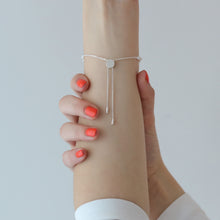 Laden Sie das Bild in den Galerie-Viewer, Armband - Doppelkette mit Pushbutton aus Silber/ Silber vergoldet