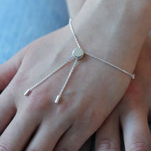 Laden Sie das Bild in den Galerie-Viewer, Armband - Doppelkette mit Pushbutton aus Silber/ Silber vergoldet