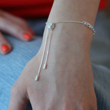 Laden Sie das Bild in den Galerie-Viewer, Armband - Doppelkette mit Pushbutton aus Silber/ Silber vergoldet