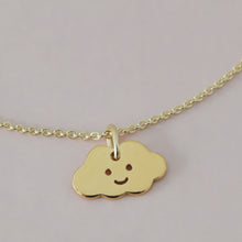 Laden Sie das Bild in den Galerie-Viewer, Halskette KLEINE WOLKE, 925 Silber/vergoldet, Anhänger
