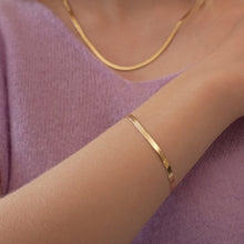 Laden Sie das Bild in den Galerie-Viewer, Armband - SCHLANGENARMBAND - 925 Silber 18k vergoldet