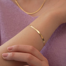 Laden Sie das Bild in den Galerie-Viewer, Armband - SCHLANGENARMBAND - 925 Silber 18k vergoldet