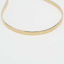 Laden Sie das Bild in den Galerie-Viewer, Kette - SCHLANGENKETTE - 925 Silber vergoldet, elegante Fischgrätkette