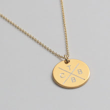 Laden Sie das Bild in den Galerie-Viewer, Personalisierte GRAVURKETTE - FAMILY - 925 Silber/ vergoldet, Familenkette, personalisierter Schmuck, Initialen