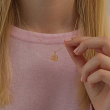 Laden Sie das Bild in den Galerie-Viewer, Halskette - LEBENSBAUM, filigrane Kette mit Lebensbaum Anhänger, 925 Silber/vergoldet