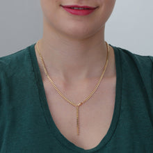 Laden Sie das Bild in den Galerie-Viewer, PANZERKETTE - 925Silber vergoldet 18k, 3,3mm, zarte Flachpanzerkette