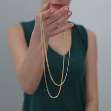 Laden Sie das Bild in den Galerie-Viewer, PANZERKETTE - 925Silber vergoldet 18k, 3,3mm, zarte Flachpanzerkette