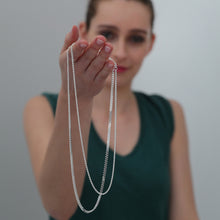 Laden Sie das Bild in den Galerie-Viewer, PANZERKETTE - 925Silber, 2,4mm, zarte Flachpanzerkette