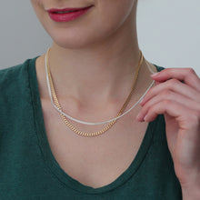 Laden Sie das Bild in den Galerie-Viewer, PANZERKETTE - 925Silber, 3,3mm, zarte Flachpanzerkette