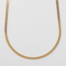 Laden Sie das Bild in den Galerie-Viewer, PANZERKETTE - 925Silber vergoldet 18k, 3,3mm, zarte Flachpanzerkette