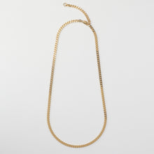 Laden Sie das Bild in den Galerie-Viewer, PANZERKETTE - 925Silber vergoldet 18k, 3,3mm, zarte Flachpanzerkette