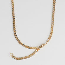 Laden Sie das Bild in den Galerie-Viewer, PANZERKETTE - 925Silber vergoldet 18k, 3,3mm, zarte Flachpanzerkette