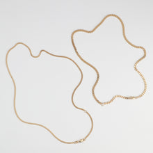 Laden Sie das Bild in den Galerie-Viewer, PANZERKETTE - 925 Silber vergoldet 18k, 2,4mm, zarte Flachpanzerkette