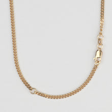 Laden Sie das Bild in den Galerie-Viewer, PANZERKETTE - 925 Silber vergoldet 18k, 2,4mm, zarte Flachpanzerkette