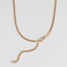 Laden Sie das Bild in den Galerie-Viewer, PANZERKETTE - 925 Silber vergoldet 18k, 2,4mm, zarte Flachpanzerkette