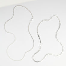 Laden Sie das Bild in den Galerie-Viewer, PANZERKETTE - 925Silber, 3,3mm, zarte Flachpanzerkette