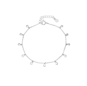Armband - KLEINE PLÄTTCHEN, Silber/Silber vergoldet/Silber,  15-18cm