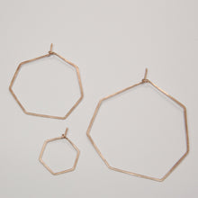 Laden Sie das Bild in den Galerie-Viewer, Creolen - HEXAGON, S 925 Silber