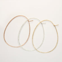 Laden Sie das Bild in den Galerie-Viewer, Ohrringe - CREOLEN - Oval, L, Rosé Goldfilled