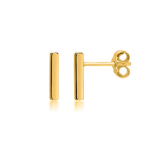 Laden Sie das Bild in den Galerie-Viewer, Ohrstecker - STÄBCHEN, Silber vergoldet, glänzend