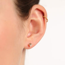 Laden Sie das Bild in den Galerie-Viewer, Ohrstecker - KLEINER WÜRFEL, 925 Silber rosévergoldet