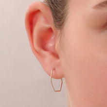 Laden Sie das Bild in den Galerie-Viewer, Creolen - HEXAGON, S 925 Silber