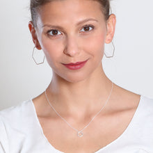 Laden Sie das Bild in den Galerie-Viewer, Creolen - HEXAGON, M Roségoldfilled