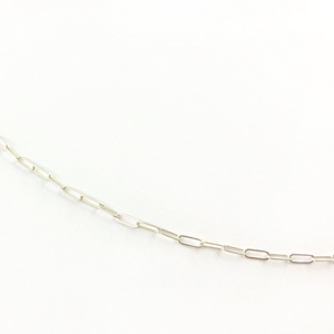 Halskette - Kabelkette mit länglichen Kettengliedern, 50-60cm, Silber