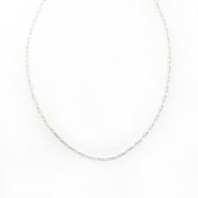 Laden Sie das Bild in den Galerie-Viewer, Halskette - Kabelkette mit länglichen Kettengliedern, 50-60cm, Silber