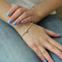 Laden Sie das Bild in den Galerie-Viewer, Armband - KUGELKETTE elastisch, 925 Silber/ vergoldet
