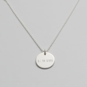 Personalisierte GRAVURKETTE - DATUM - 925 Silber/ vergoldet, personalisierter Schmuck,