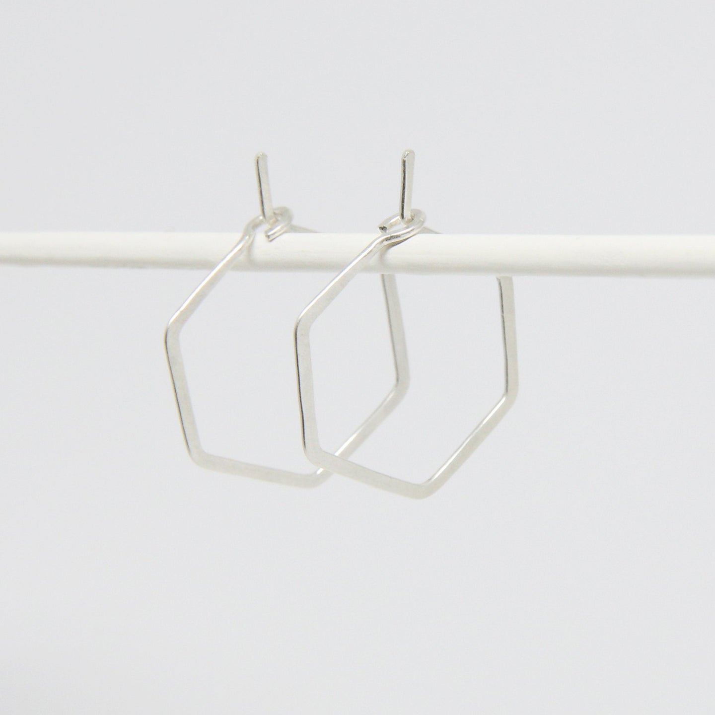 Creolen - HEXAGON, S 925 Silber