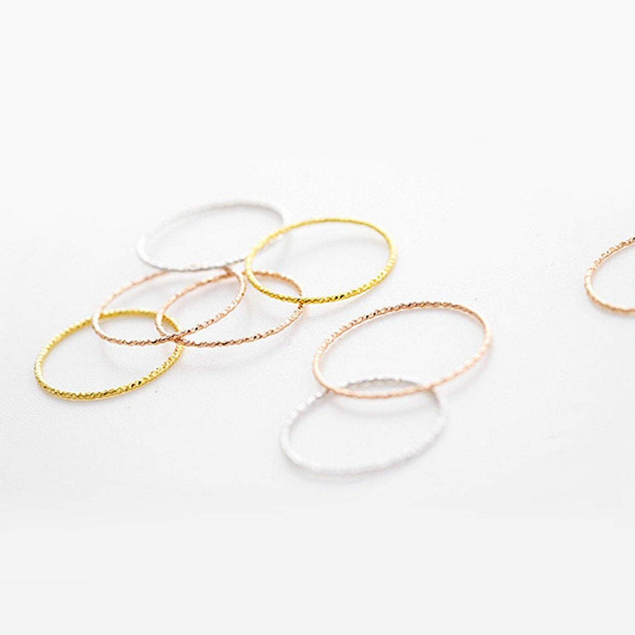 Ring GLITZERRING - Silber rosévergoldet, Größen: 11/ 13/ 15/ 17/ 19
