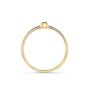 Ring - RING MIT STEIN, 50-58, Silber vergoldet