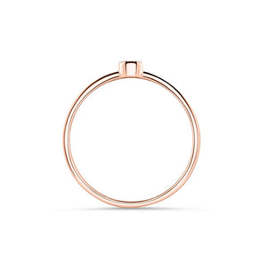 Ring - RING MIT STEIN, 50-58, Silber rosévergoldet