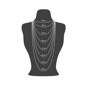 Halskette - Kabelkette mit länglichen Kettengliedern, 50-60cm, Silber